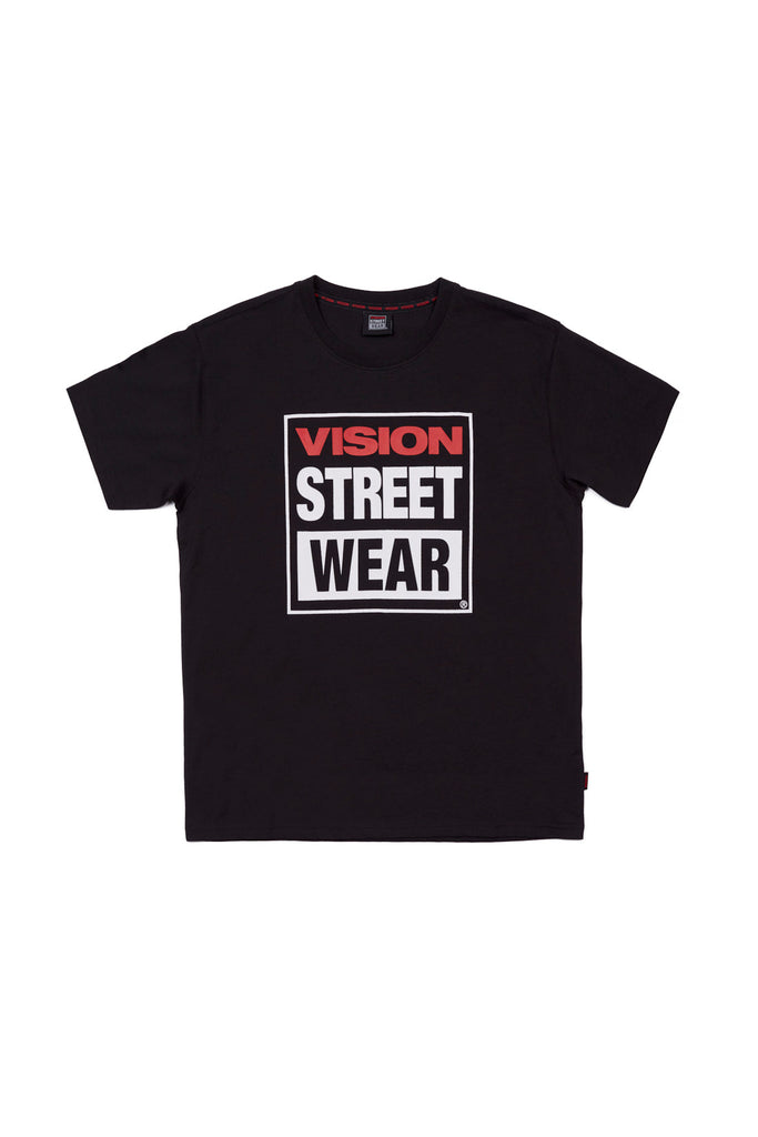 Iconic Logo T-Shirt - Black VISION STREET WEAR ™