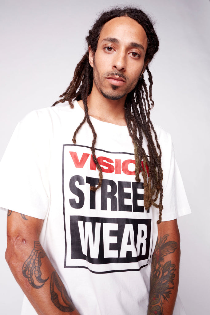Iconic Logo T-Shirt - Ivory VISION STREET WEAR ™