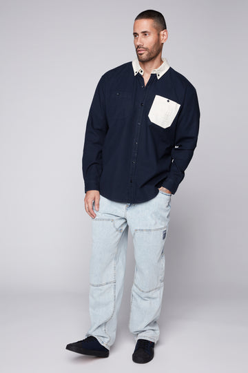 DORFMAN - Loose Fit Carpenter Pant - Light Blue Denim DENIM SOCIETY™