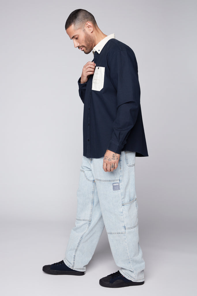 DORFMAN - Loose Fit Carpenter Pant - Light Blue Denim DENIM SOCIETY™
