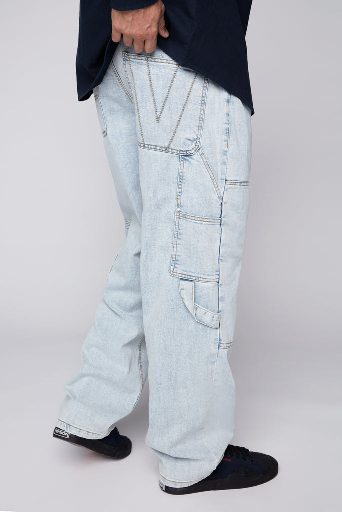 DORFMAN - Loose Fit Carpenter Pant - Light Blue Denim DENIM SOCIETY™