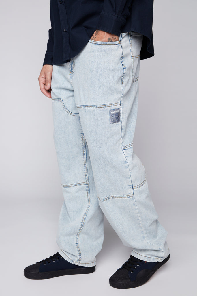 DORFMAN - Loose Fit Carpenter Pant - Light Blue Denim DENIM SOCIETY™