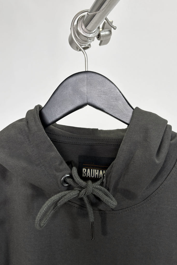 BH-2375 - Long Sleeve Top With Hood & Zip Pocket - Charcoal BAUHAUS