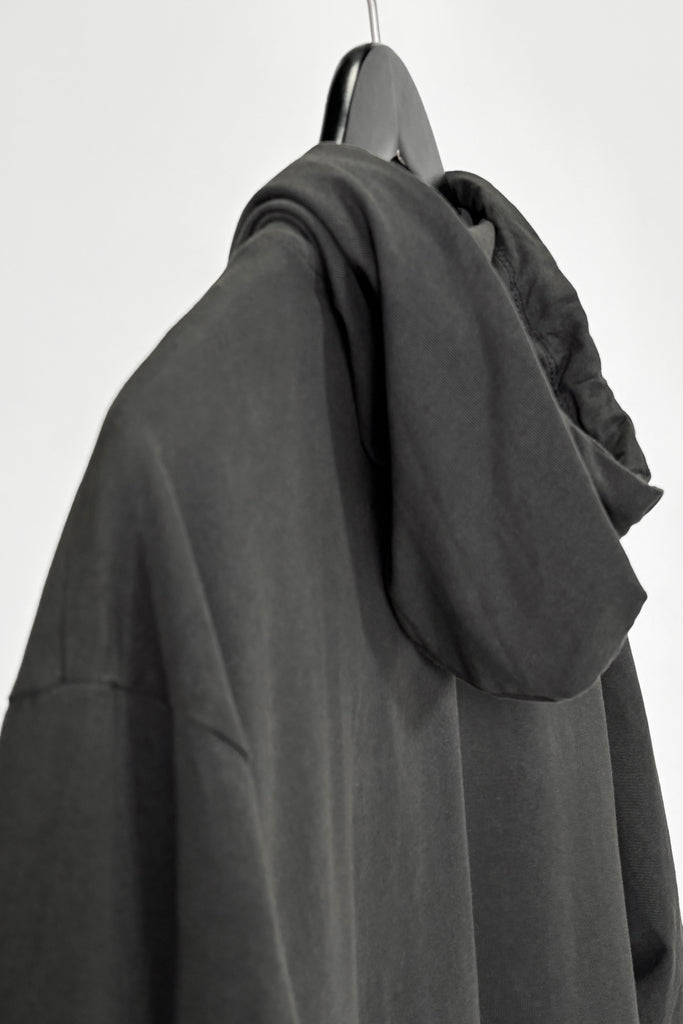 BH-2375 - Long Sleeve Top With Hood & Zip Pocket - Charcoal BAUHAUS