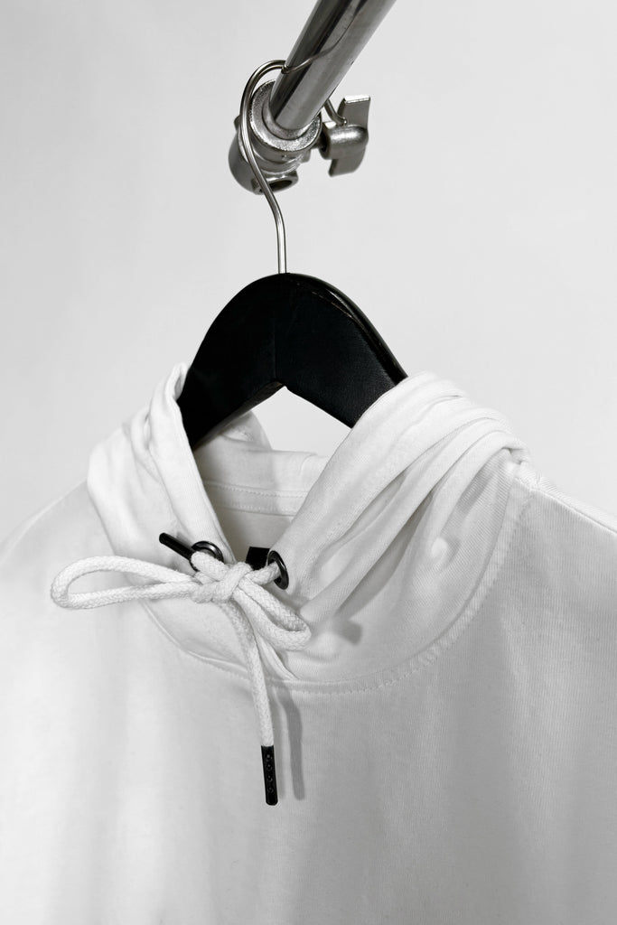 BH-2375 - HOODED LONG SLEEVE WITH CONTRAST RIPSTOP POCKET - OFF-WHITE BAUHAUS