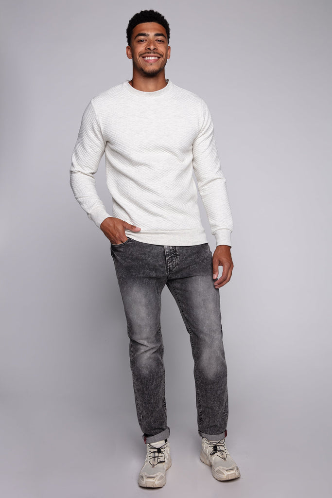 Relaxed Tapered Fit 5 Pocket Jeans - Dark Grey Acid Wash BAUHAUS