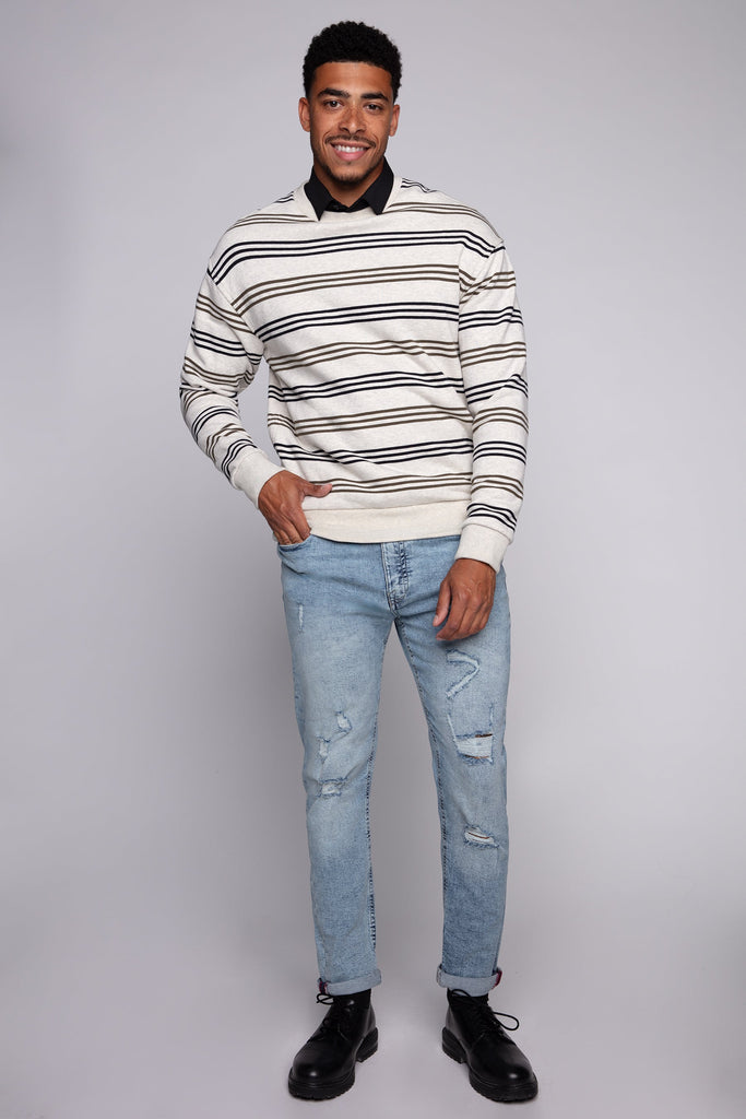 Relaxed Tapered Fit 5 Pocket Jeans - Indigo Acid BAUHAUS