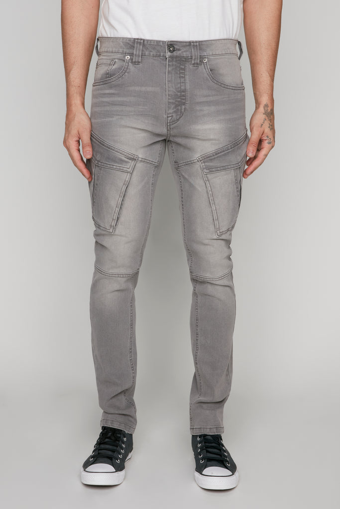 5 Pocket Slim Fit Pants - Light Grey Wash BAUHAUS