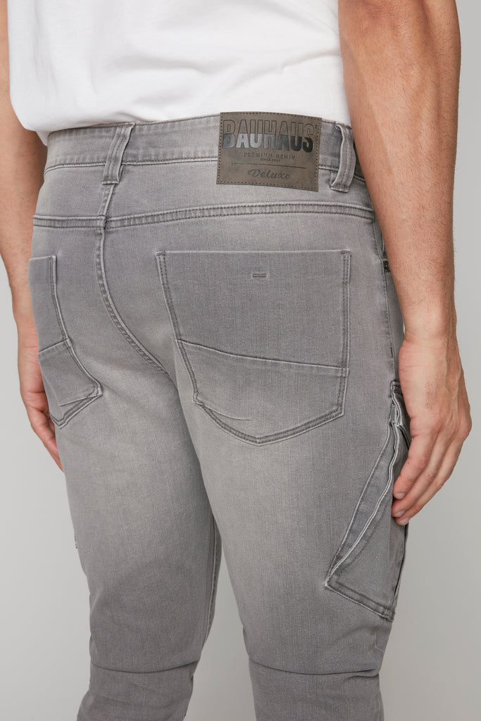 5 Pocket Slim Fit Pants - Light Grey Wash BAUHAUS