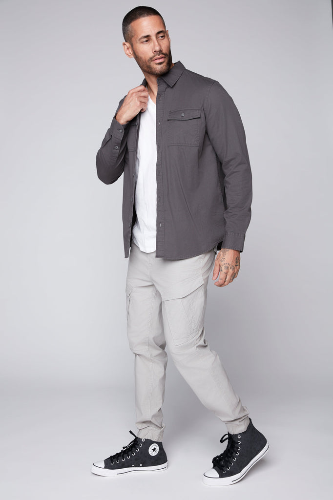 COHEN - RIB - CARGO JOGGER PANTS - LIGHT GREY DNM.WORKS