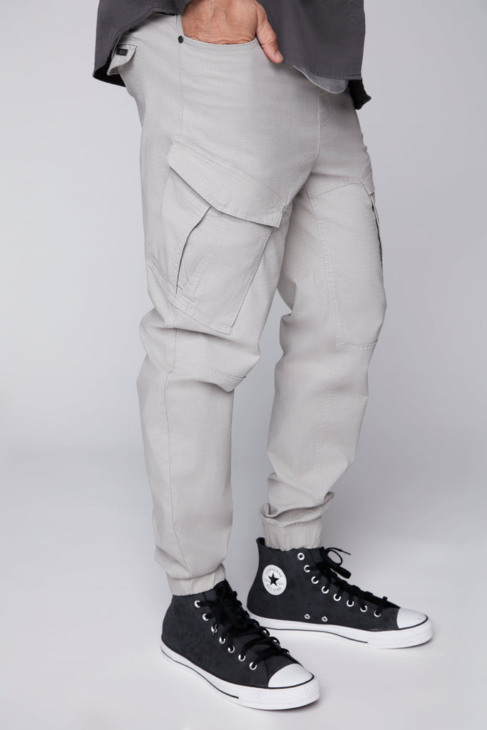 COHEN - RIB - CARGO JOGGER PANTS - LIGHT GREY DNM.WORKS