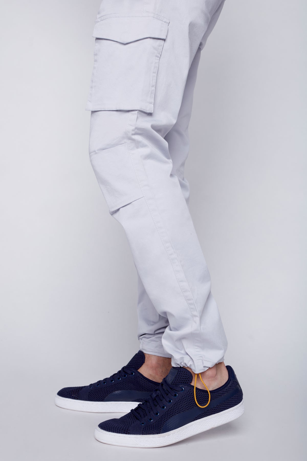 DEAN -  Slim Fit Cargo Chinos (Convertible Joggers) - Frost Blue