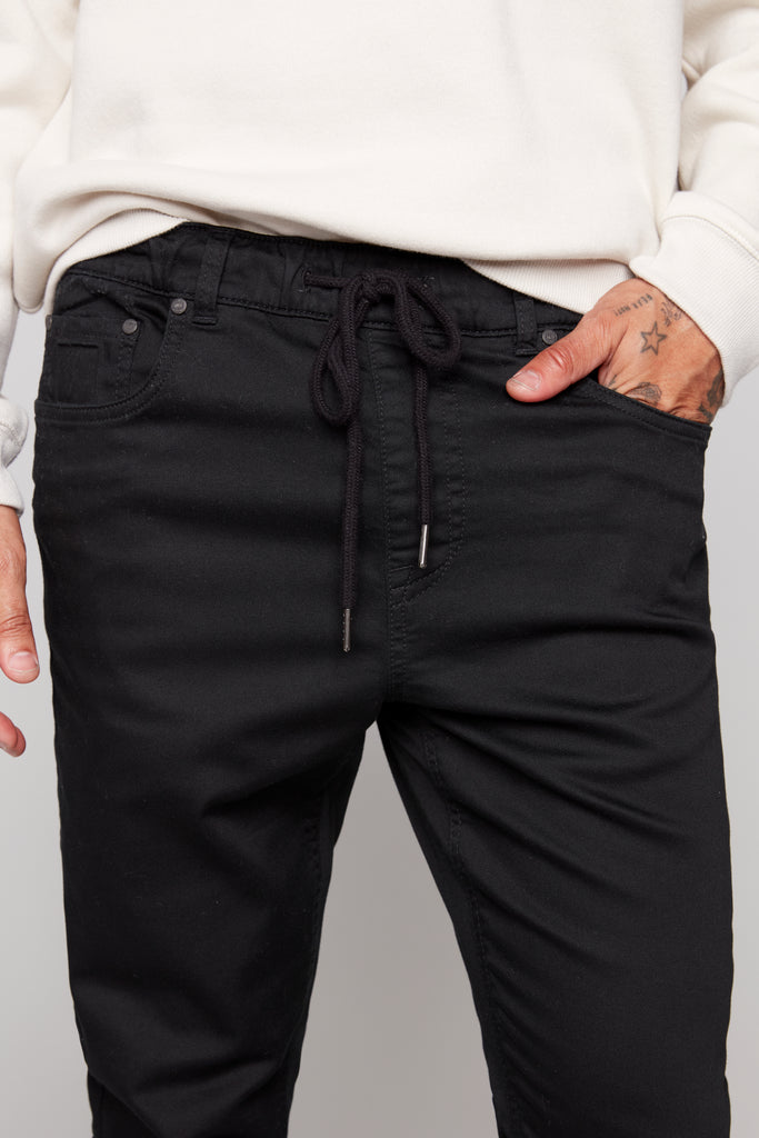 JAGGER - 5 Pocket Soft French Terry Classic Jogger - Black DNM.WORKS