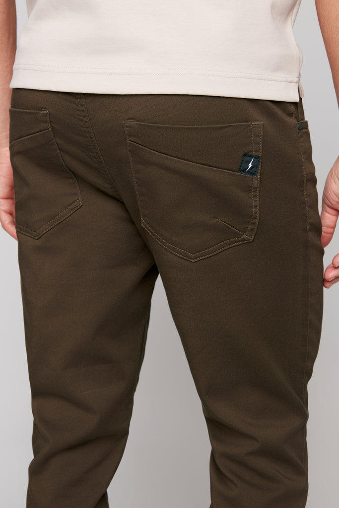 JAGGER - 5 Pocket Soft French Terry Classic Jogger - Dark Olive DNM.WORKS