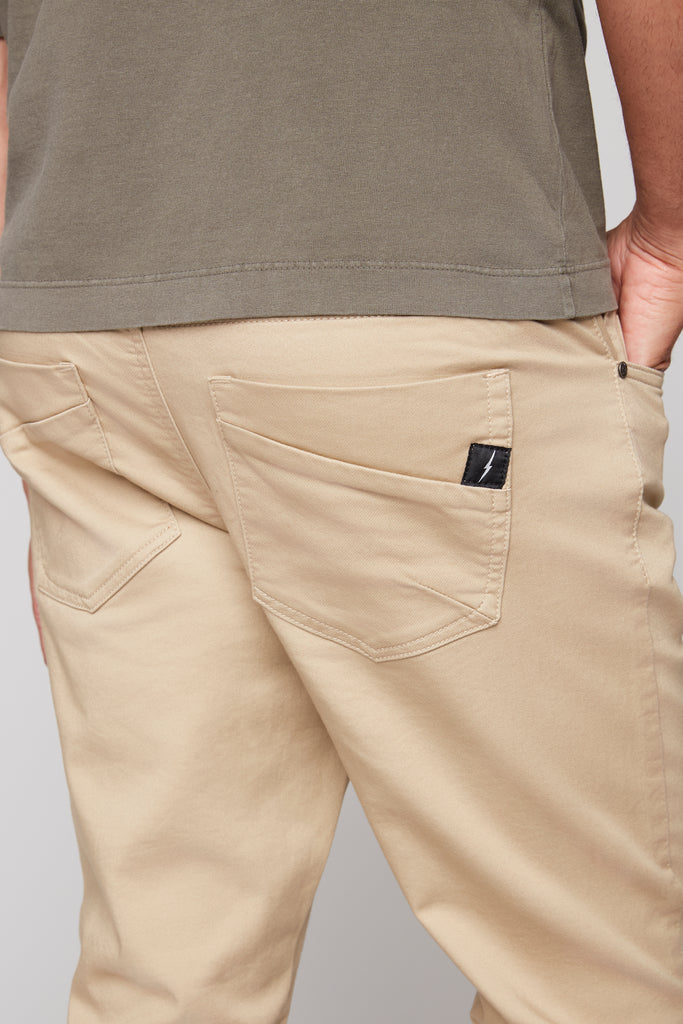 JAGGER - 5 Pocket Soft French Terry Classic Jogger - Tan DNM.WORKS