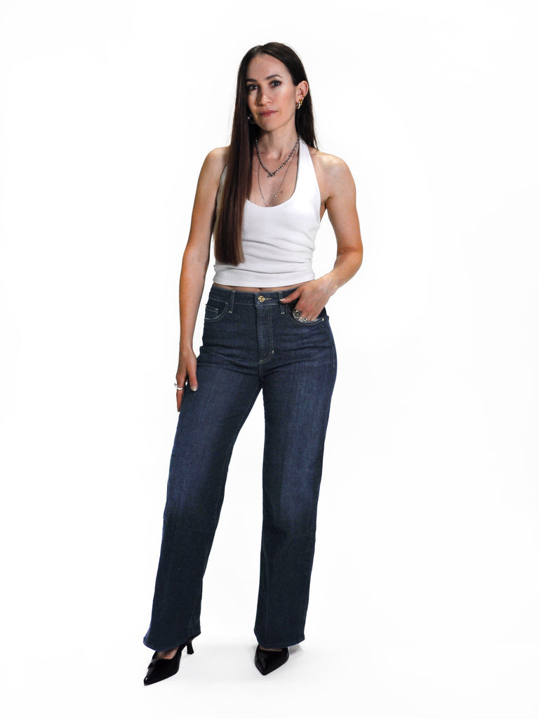 GUESS ECO WIDE LEG HIGH-RISE JEANS – DARK WASH GUESS