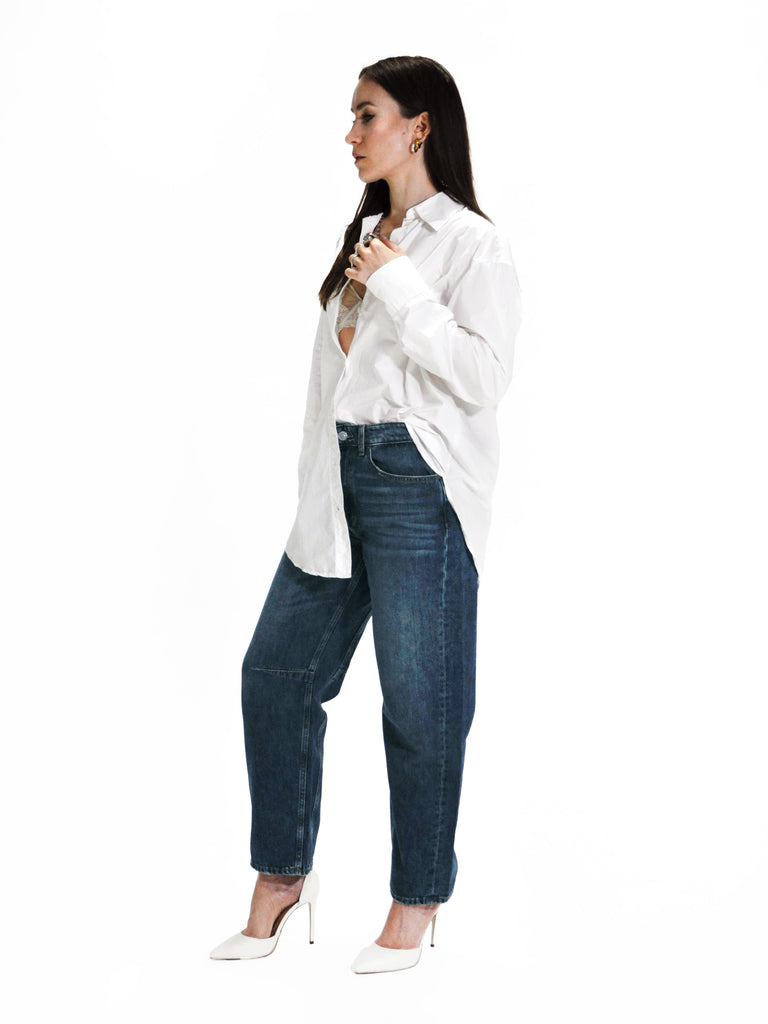 GUESS ECO BARREL MID-RISE RELAXED JEANS – REVIVAL INDIGO GUESS