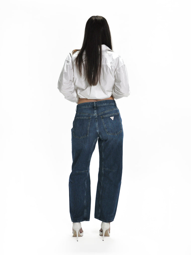 GUESS ECO BARREL MID-RISE RELAXED JEANS – REVIVAL INDIGO GUESS