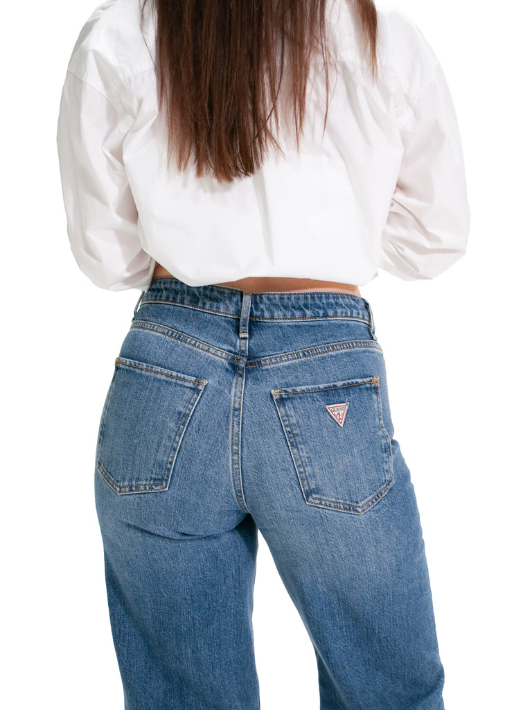 GUESS ECO WIDE LEG HIGH-RISE JEANS – BLUE VIBRATIONS GUESS