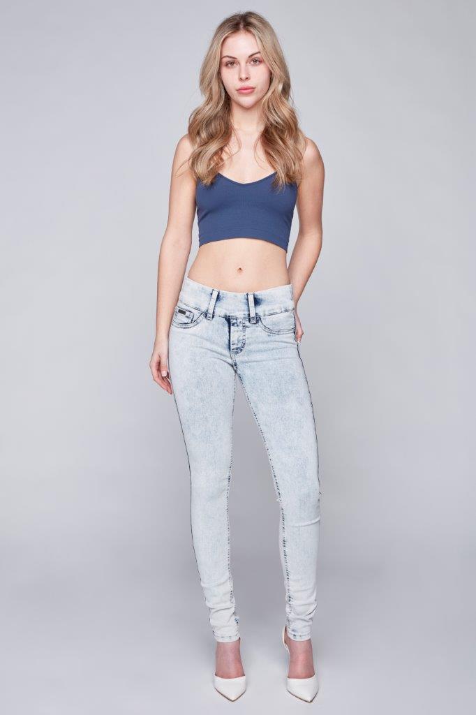 G by Giuliana G-Soft Faux Fly Crop Jegging