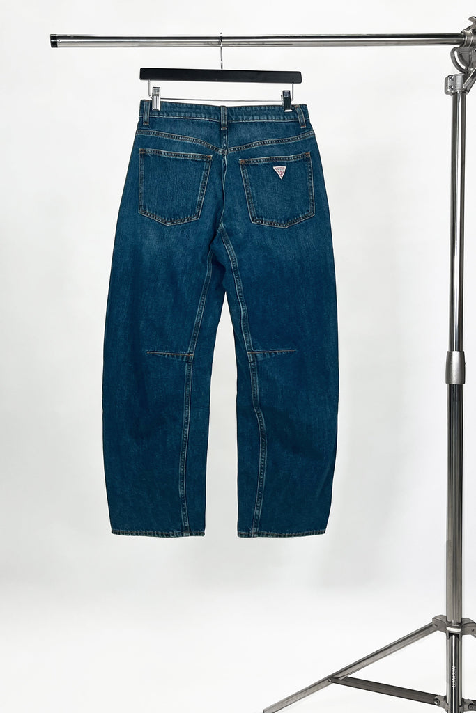 GUESS ECO BARREL MID-RISE RELAXED JEANS – REVIVAL INDIGO GUESS