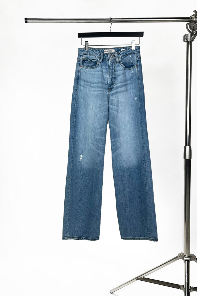 GUESS ECO WIDE LEG HIGH-RISE JEANS – BLUE VIBRATIONS GUESS