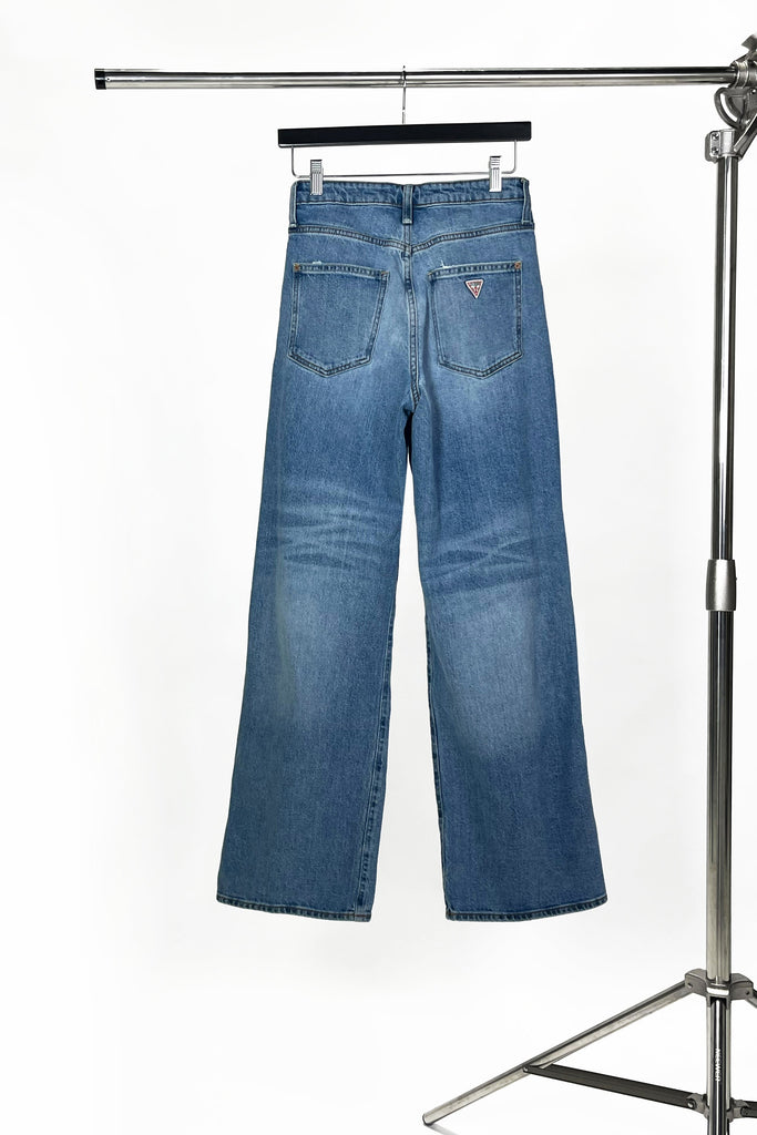 GUESS ECO WIDE LEG HIGH-RISE JEANS – BLUE VIBRATIONS GUESS