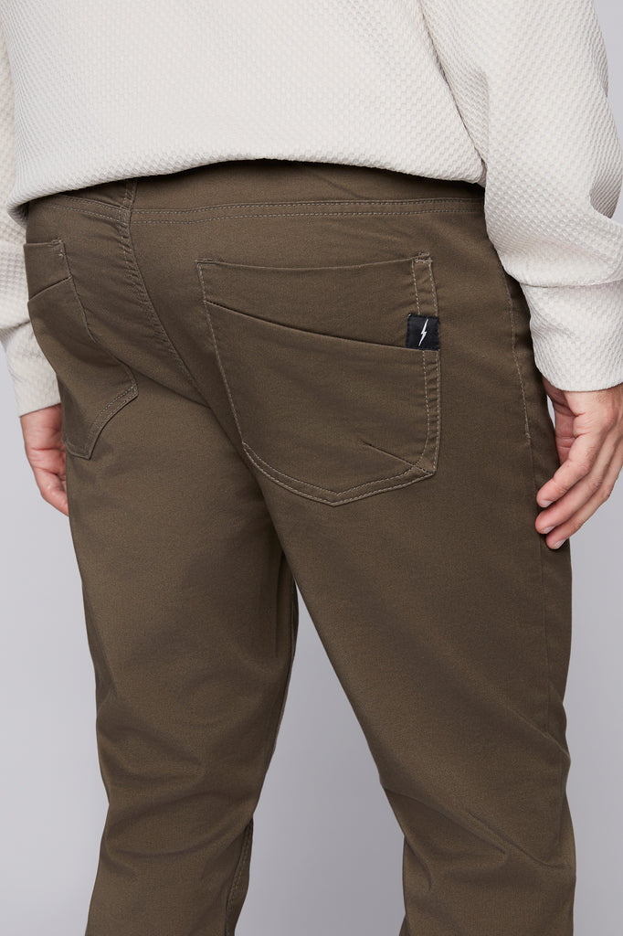 JAGGER - 5 Pocket Soft French Terry Classic Jogger - Olive DNM.WORKS