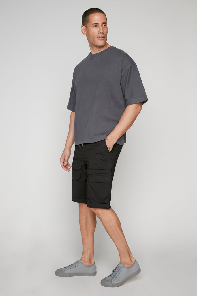 JUDE - Mens Multi Cargo Shorts - Black DNM.WORKS™