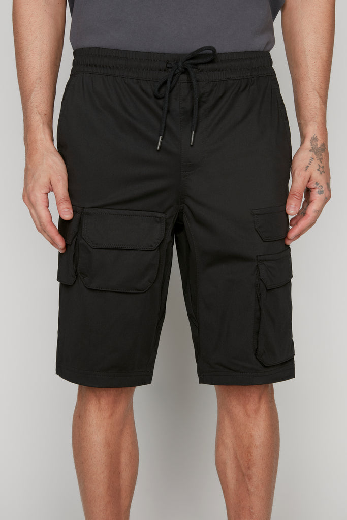 JUDE - Mens Multi Cargo Shorts - Black DNM.WORKS™