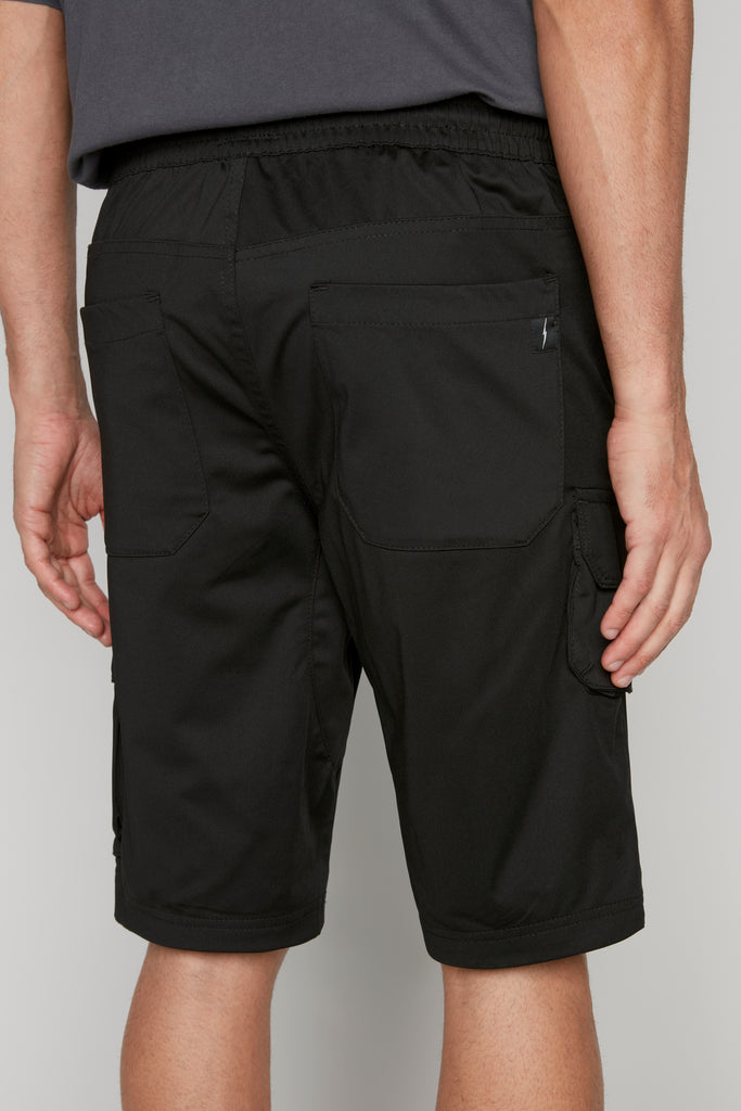 JUDE - Mens Multi Cargo Shorts - Black DNM.WORKS™