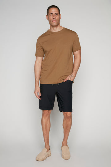 LENNON - Mens Rolled Up Shorts with Cool Stretch - Dark Navy DNM.WORKS™