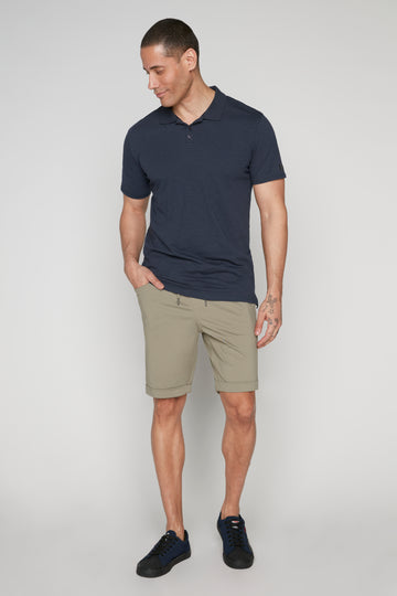 LENNON - Mens Rolled Up Shorts with Cool Stretch - Light Olive DNM.WORKS™