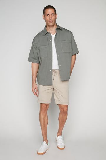 LENNON - Mens Rolled Up Shorts with Cool Stretch - Sage DNM.WORKS™