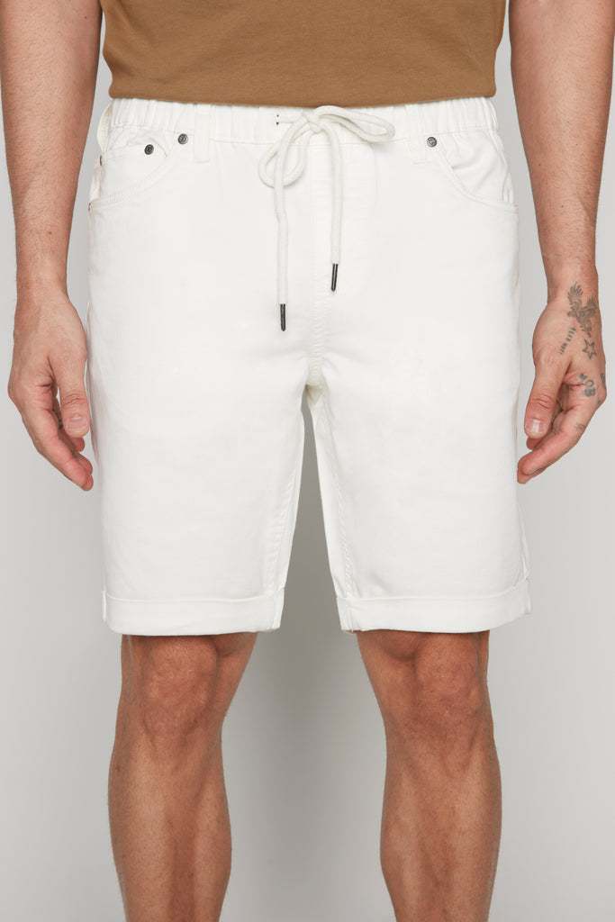 LENNON - Mens Rolled Up Shorts - Off White DNM.WORKS