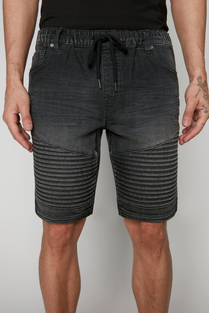 PHOENIX - Mens Denim 5-Pocket Moto Short - Dark Grey Wash DNM.WORKS