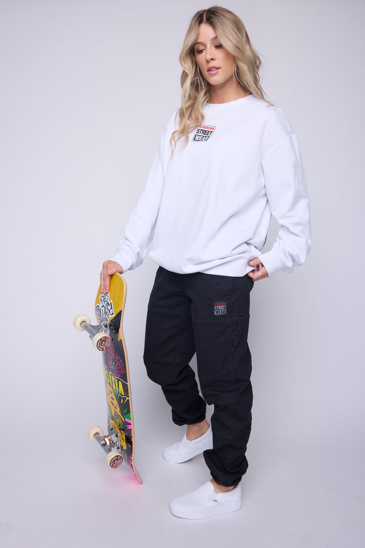 Printed Box Logo Sweatshirt - Ivory