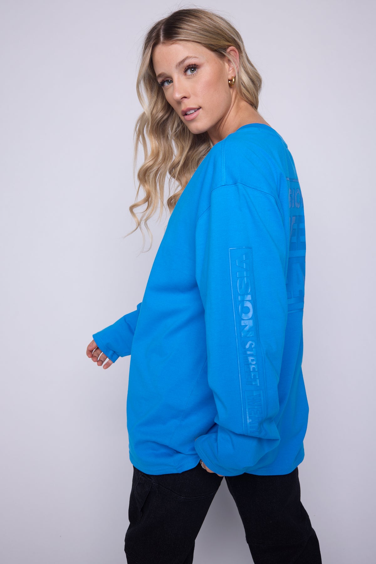 Tonal Printed T-Shirt - Blue