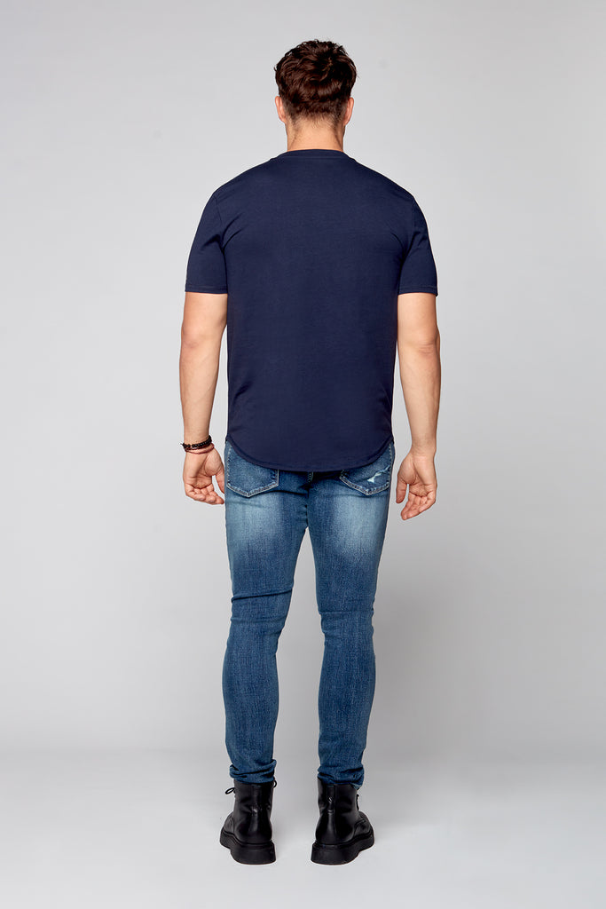 V-Neck T-Shirt - Navy Bauhaus™