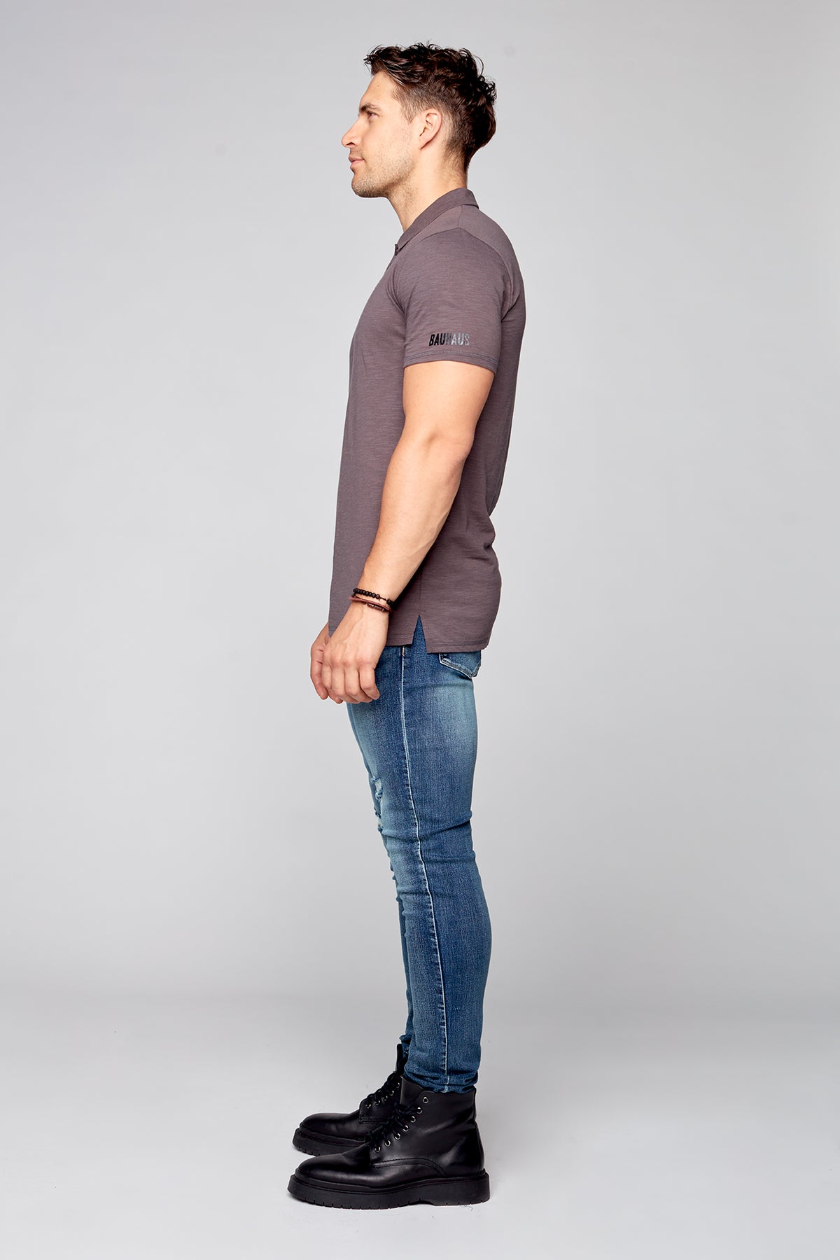 Slub Jersey Polo - Charcoal - DENIM SOCIETY™