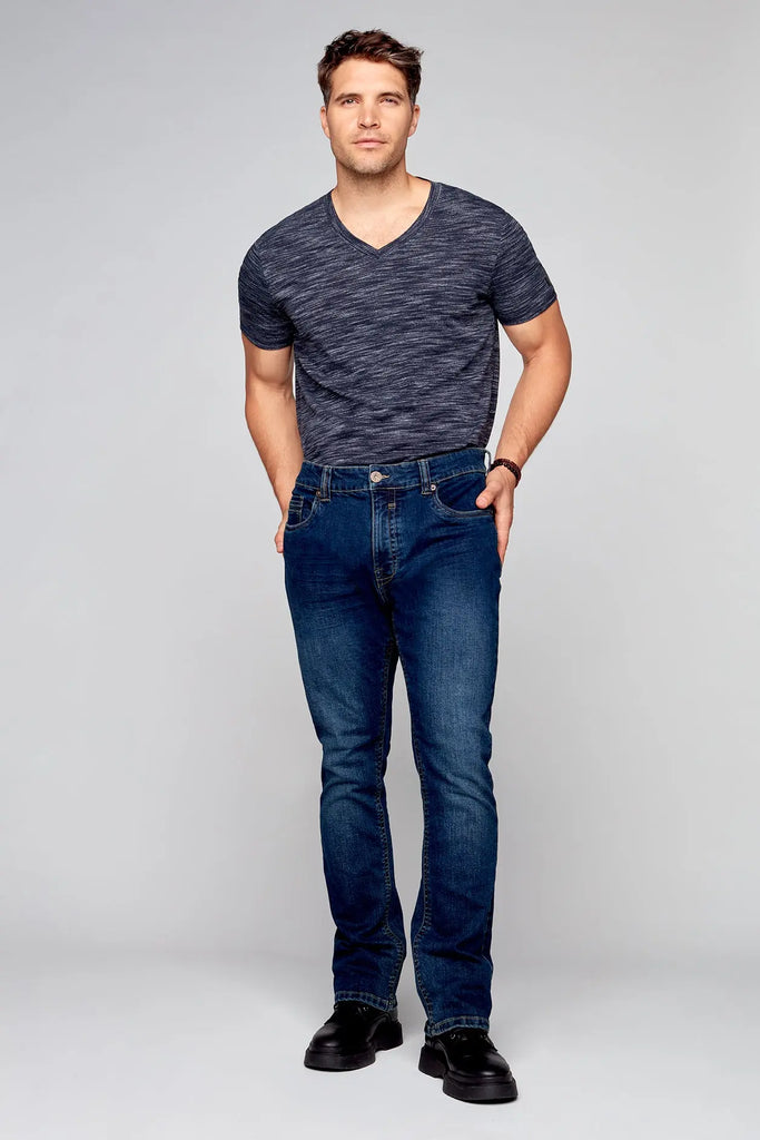 5 Pocket Bootcut Jeans - Dark Indigo Rinse - DENIM SOCIETY