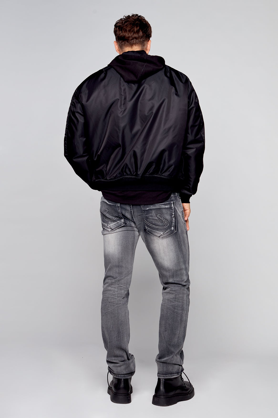 5 Pocket Straight Fit Jeans - Dark Grey Wash - DENIM SOCIETY™