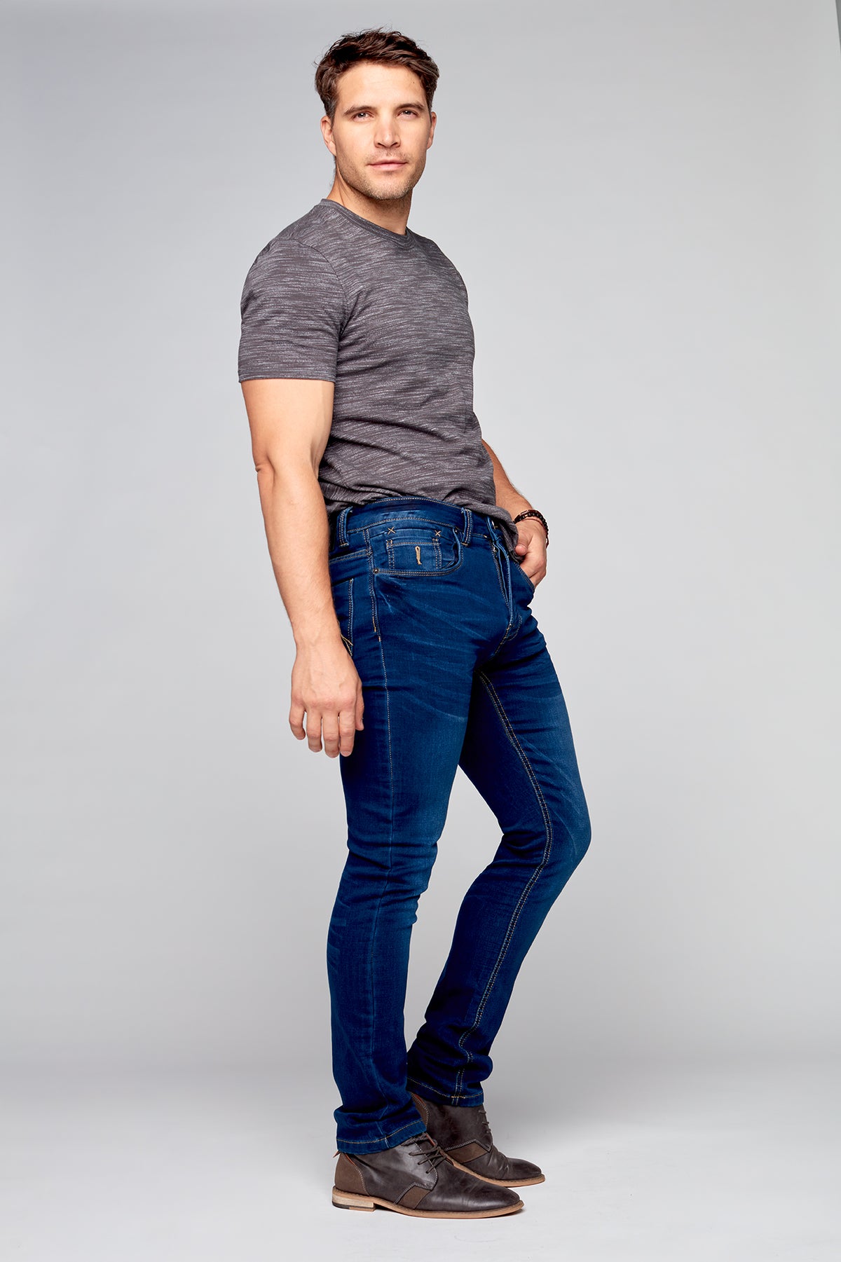 5 Pocket Straight Fit Jeans - Dark Blue Wash - DENIM SOCIETY™