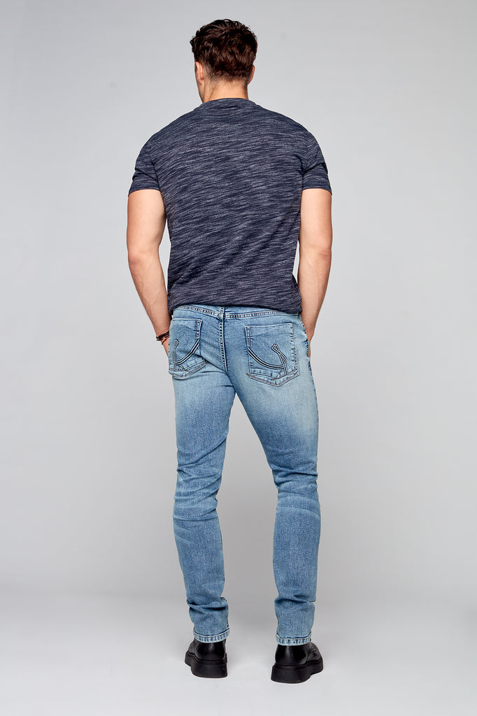 5 Pocket Straight Fit Jeans - Light Blue Wash - DENIM SOCIETY™