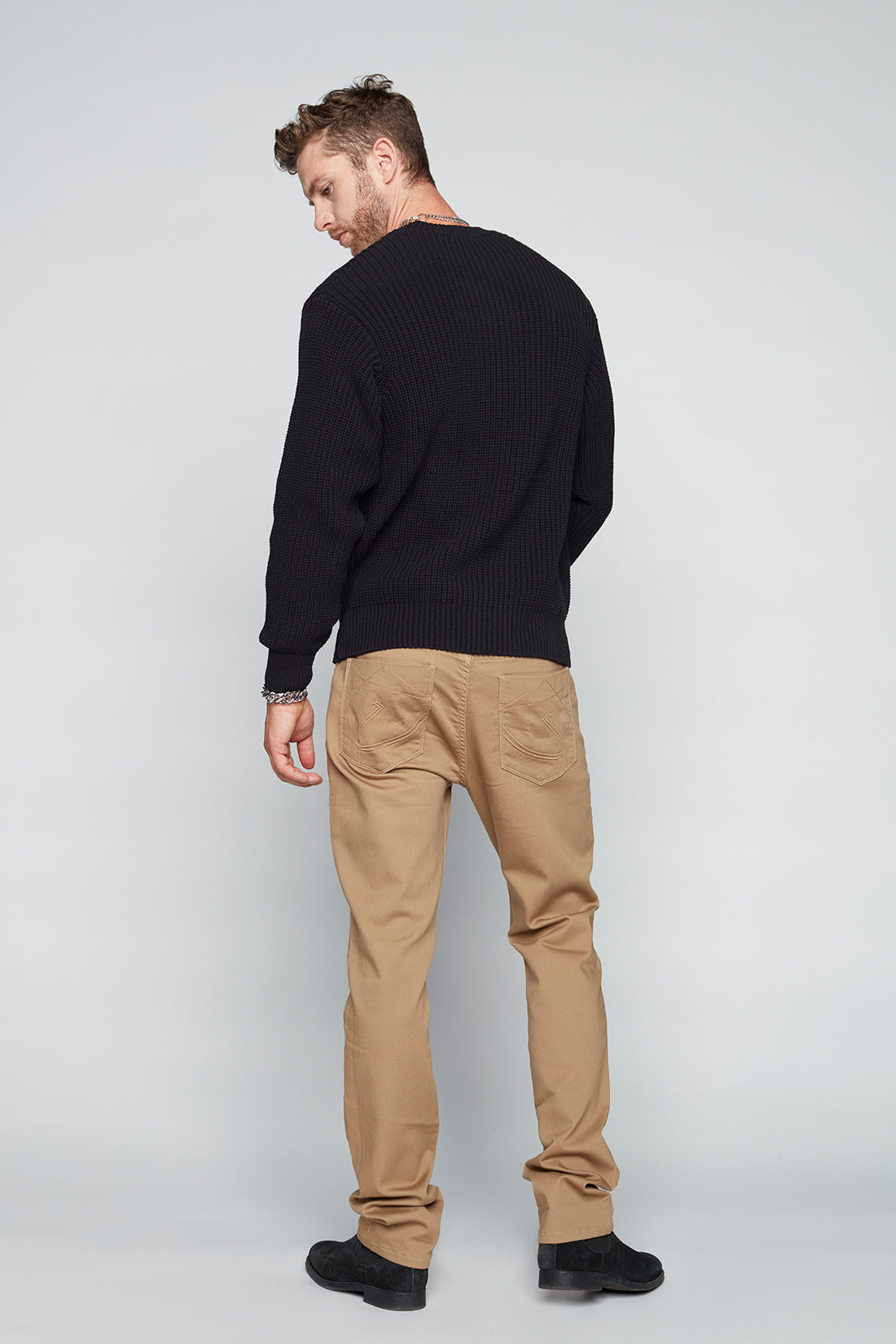 5 Pocket Straight Fit French Terry Pants - Beige - DENIM SOCIETY™