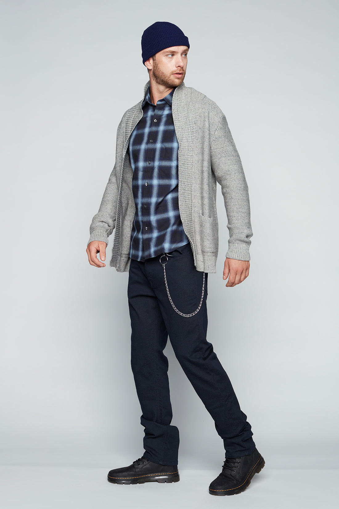 5 Pocket Straight Fit French Terry Pants - Navy - DENIM SOCIETY™