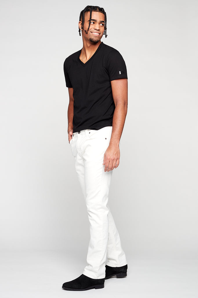 5 Pocket Straight Fit French Terry - Off White - DENIM SOCIETY™