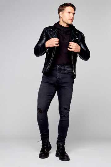 5 Pocket Slim Fit Jeans - Vintage Black - DENIM SOCIETY™