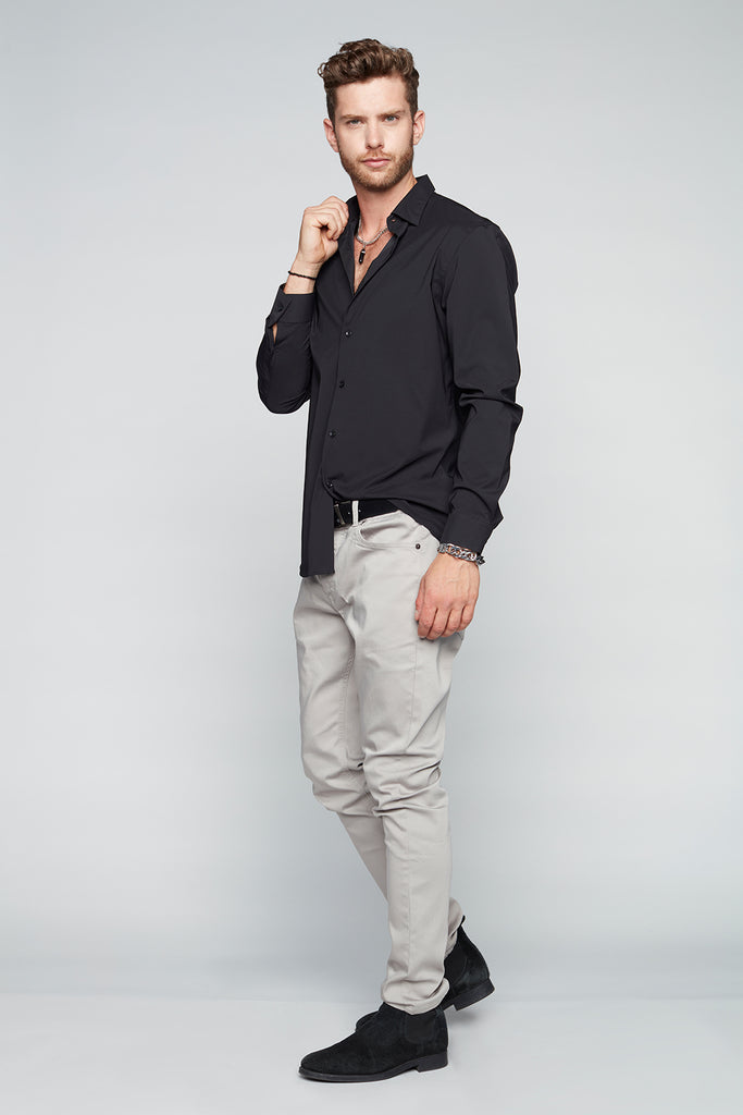 5 Pocket Slim Fit Jeans -  Light Grey - DENIM SOCIETY™