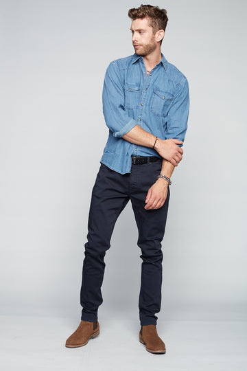 5 Pocket Slim Fit Jeans - Navy - DENIM SOCIETY™